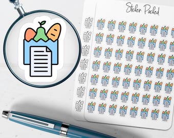 Grocery Shopping List Planner Sticker Grocery Shopping List Icon Sticker Grocery Shopping List Sticker
