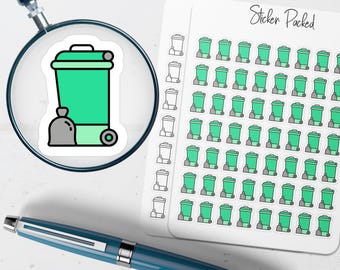 Trash Bin Planner Sticker Trash Bin Icon Sticker Trash Bin Sticker