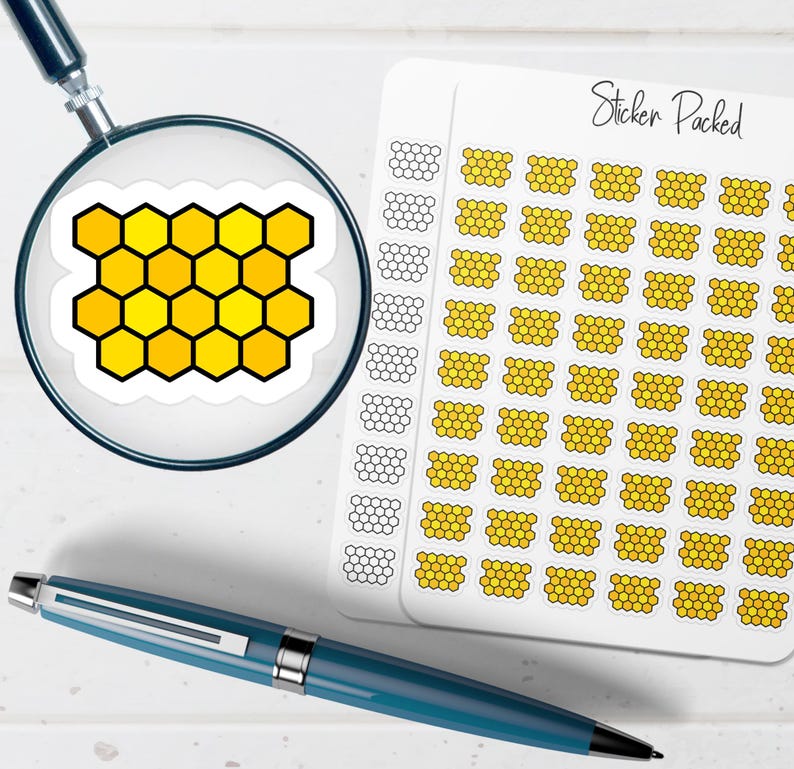 Honeycomb Planner Sticker Honeycomb Icon Sticker Honeycomb Sticker - Etsy