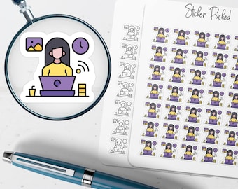 Work From Home Planner Sticker Work From Home Icon Sticker Work From Home Sticker