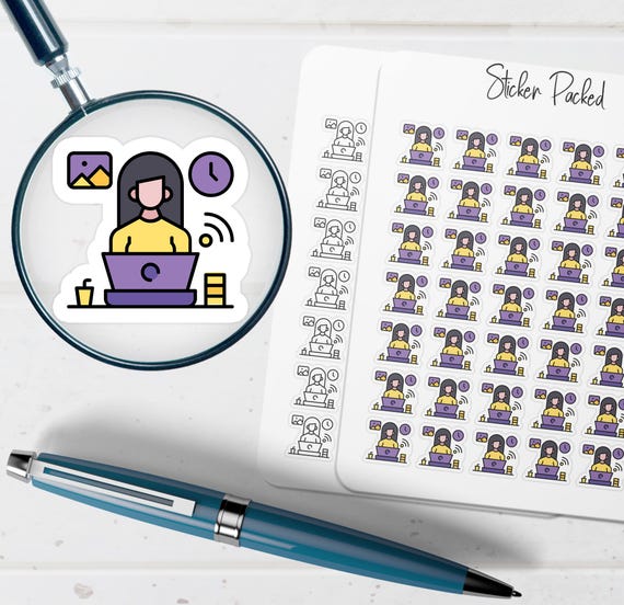 Work From Home Planner Sticker Work From Home Icon Sticker Work From Home Sticker
