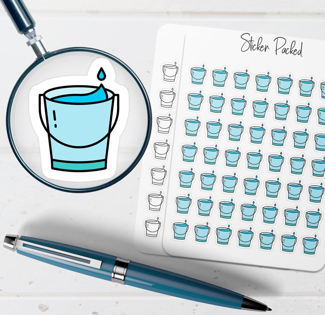 Bucket Sticker Bucket Planner Sticker Bucket Icon Sticker Bucket Sticker - Etsy