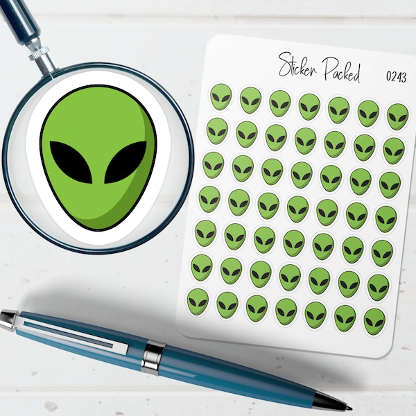 Alien Planner Sticker Alien Icon Sticker Alien Sticker