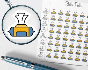 Cleaning Wipes Planner Sticker Cleaning Wipes Icon Sticker Cleaning Wipes Sticker