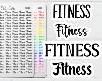 Fitness Planner Sticker Fitness Script Sticker Fitness Word Sticker Fitness Script Planner Sticker