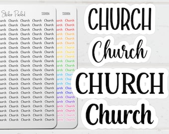 Church Planner Sticker Church Script Sticker Church Word Sticker Church Script Planner Sticker