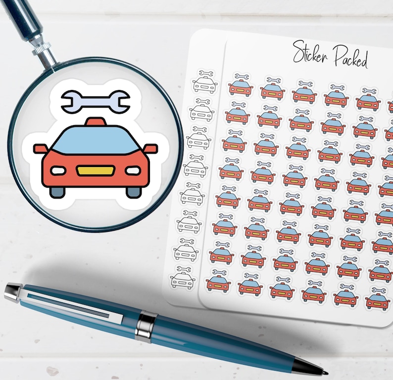 Car Service Planner Sticker Car Service Icon Sticker Car Service ...