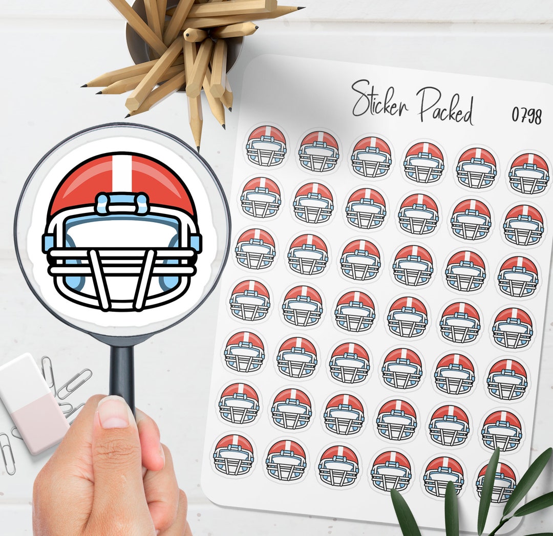 Football Helmet Planner Sticker Football Helmet Icon Sticker Football