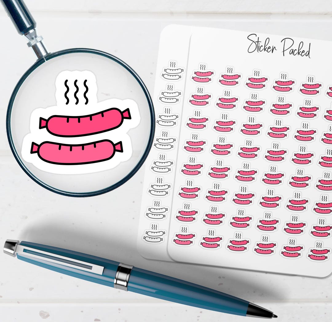 Hot Sausage Planner Sticker Hot Sausage Icon Sticker Hot Sausage ...