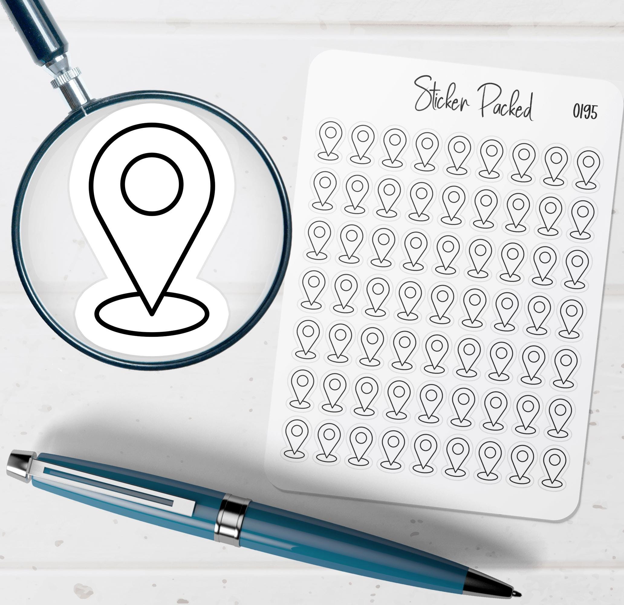 Location Planner Sticker Location Icon Sticker Location Sticker - Etsy