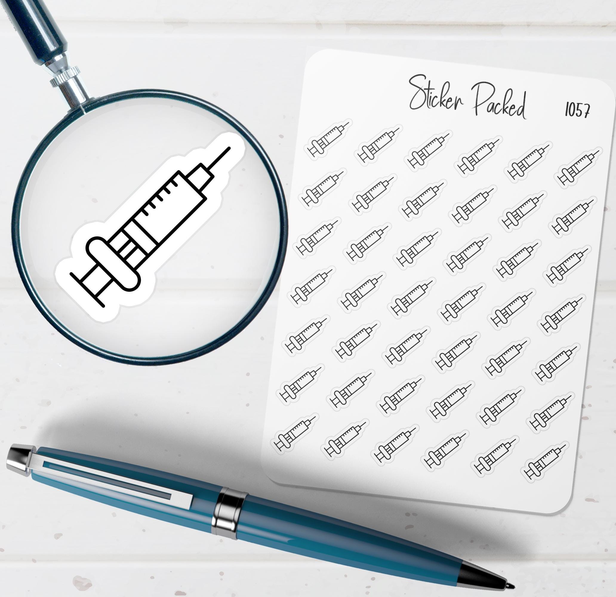 Screen With Inject Sticker Example Injection Planner Sticker Injection Icon Sticker Injection Sticker - Etsy