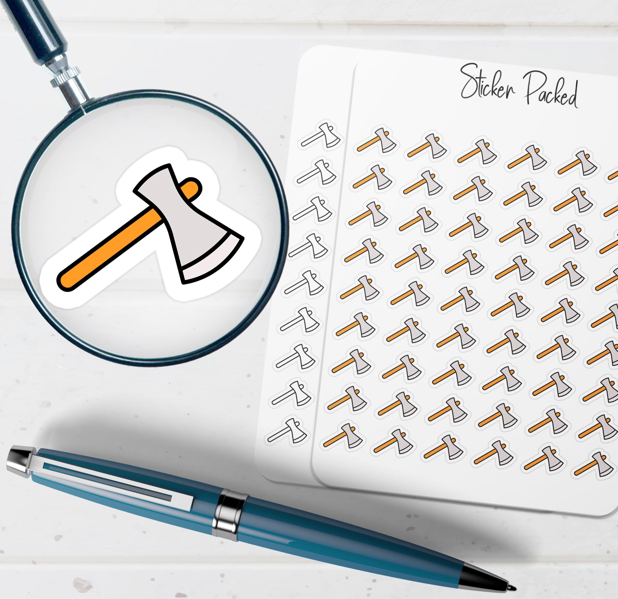 Axe Planner Sticker Axe Icon Sticker Axe Sticker - Etsy