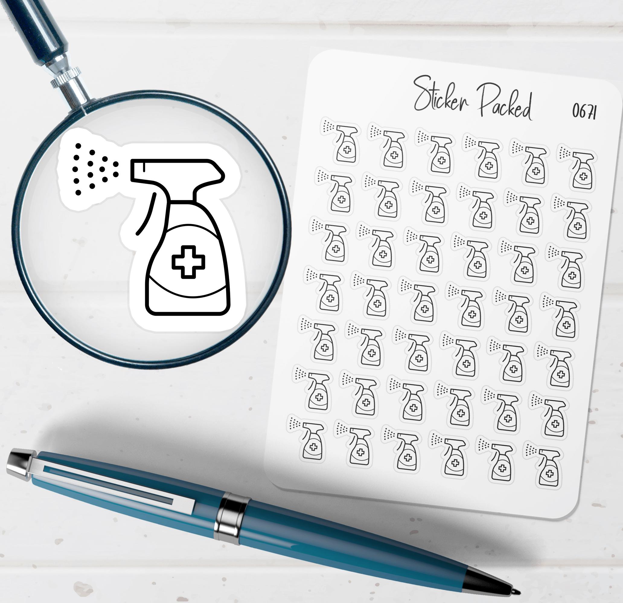 Disinfectant Spray Planner Sticker Disinfectant Spray Icon Sticker ...