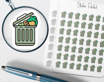 Garbage Can Planner Sticker Garbage Can Icon Sticker Garbage Can Sticker