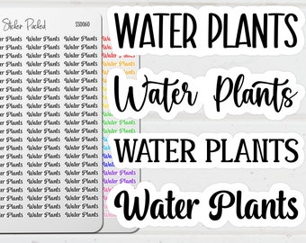 Water Plants Planner Sticker Water Plants Script Sticker Water Plants Word Sticker Water Plants Script Planner Sticker