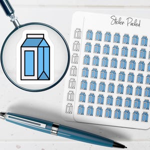 Milk Carton Planner Sticker Milk Carton Icon Sticker Milk Carton Sticker