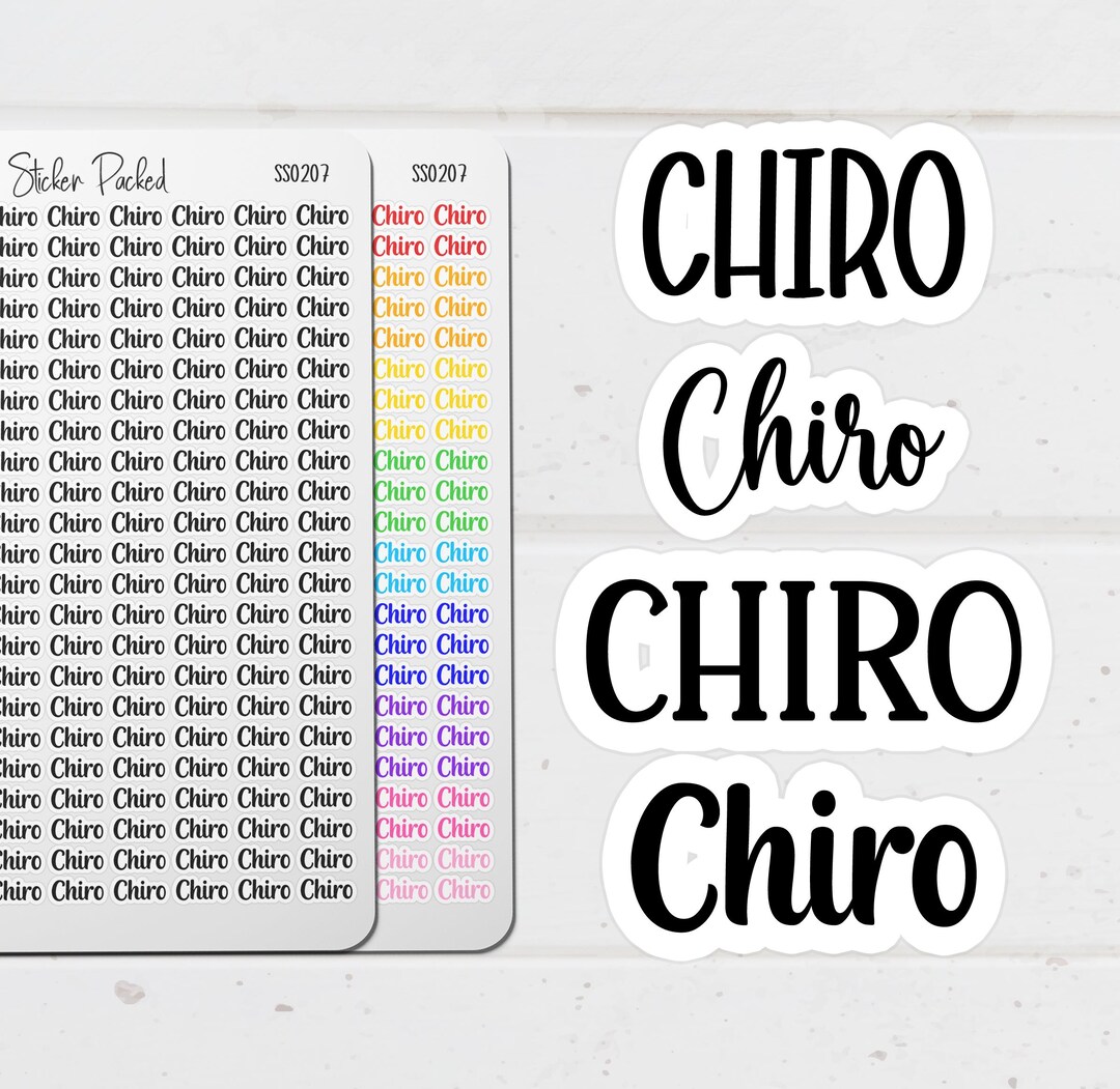 Chiro Planner Sticker Chiro Script Sticker Chiro Word Sticker Chiro ...