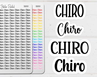 Chiro Planner Sticker Chiro Script Sticker Chiro Word Sticker Chiro Script Planner Sticker