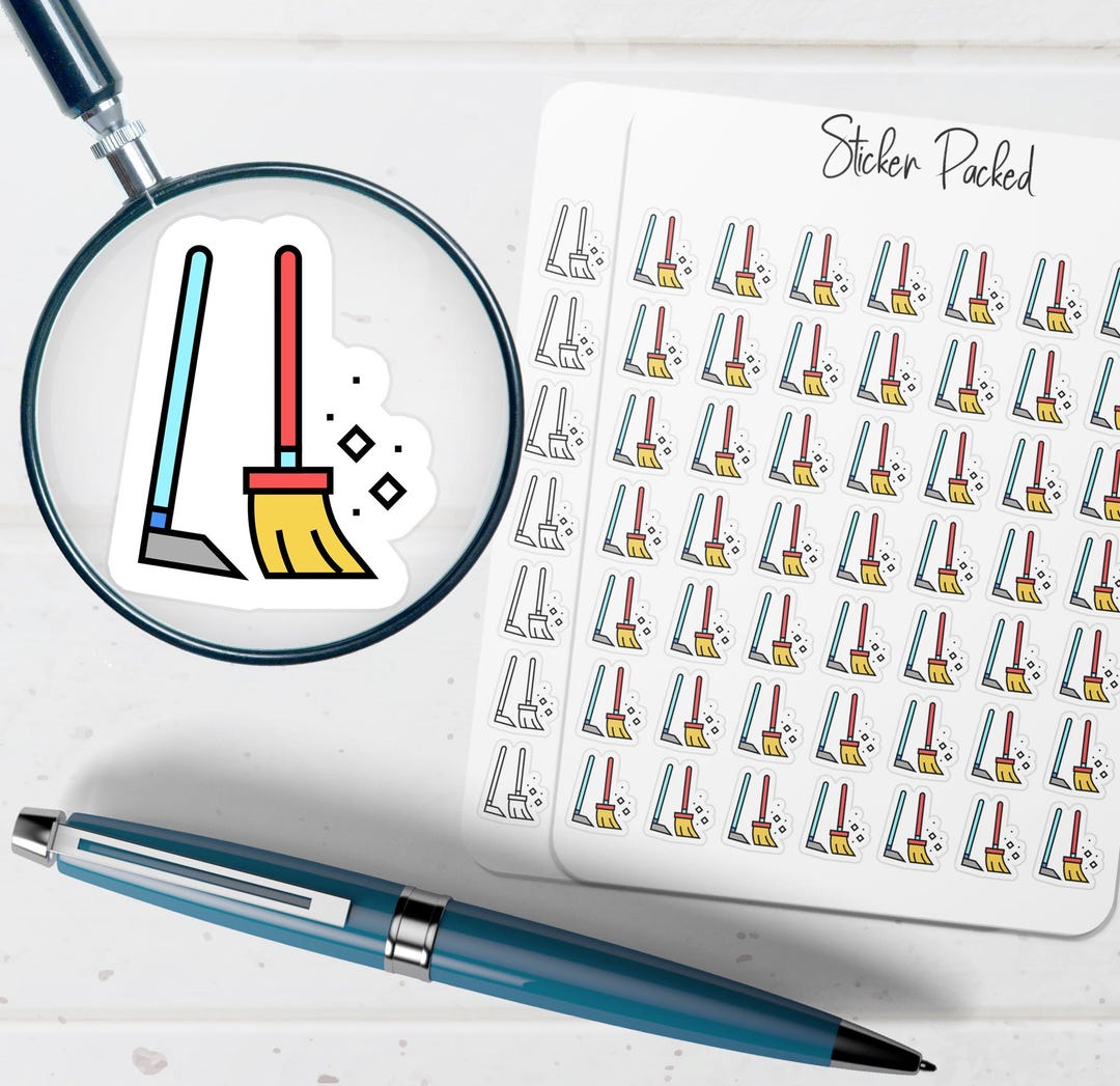 Sweeping Sticker Sweep Planner Sticker Sweep Icon Sticker Sweep Sticker - Etsy