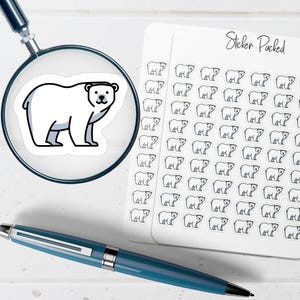 Polar Bear Planner Sticker Polar Bear Icon Sticker Polar Bear Sticker