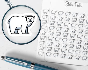 Polar Bear Planner Sticker Polar Bear Icon Sticker Polar Bear Sticker