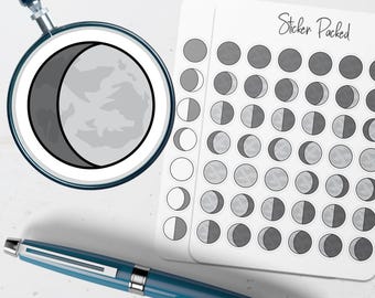 Moon Phases Planner Sticker Moon Phases Icon Sticker Moon Phases Sticker