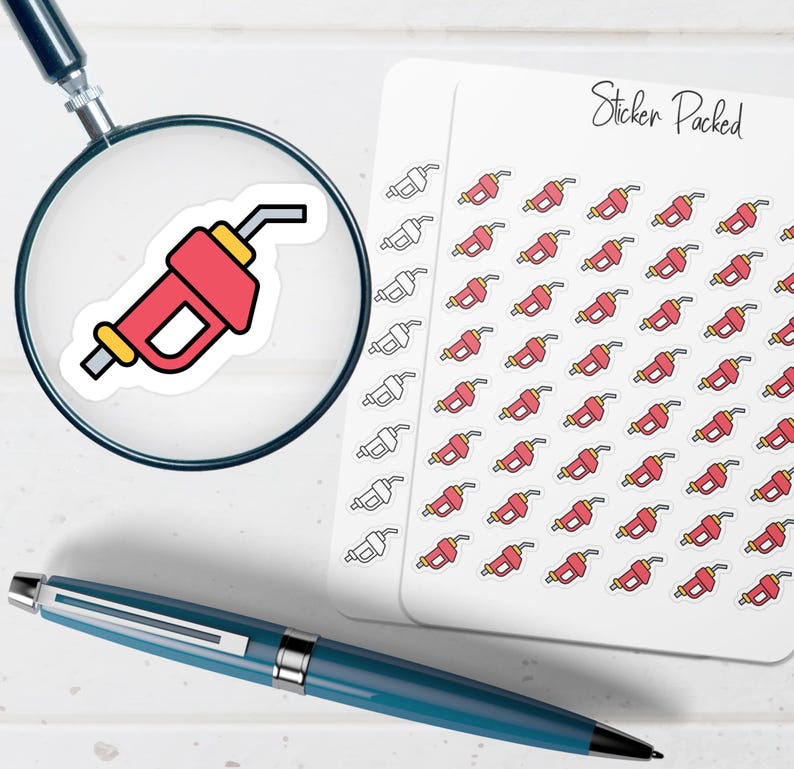 Gasoline Planner Sticker Gasoline Icon Sticker Gasoline Sticker - Etsy