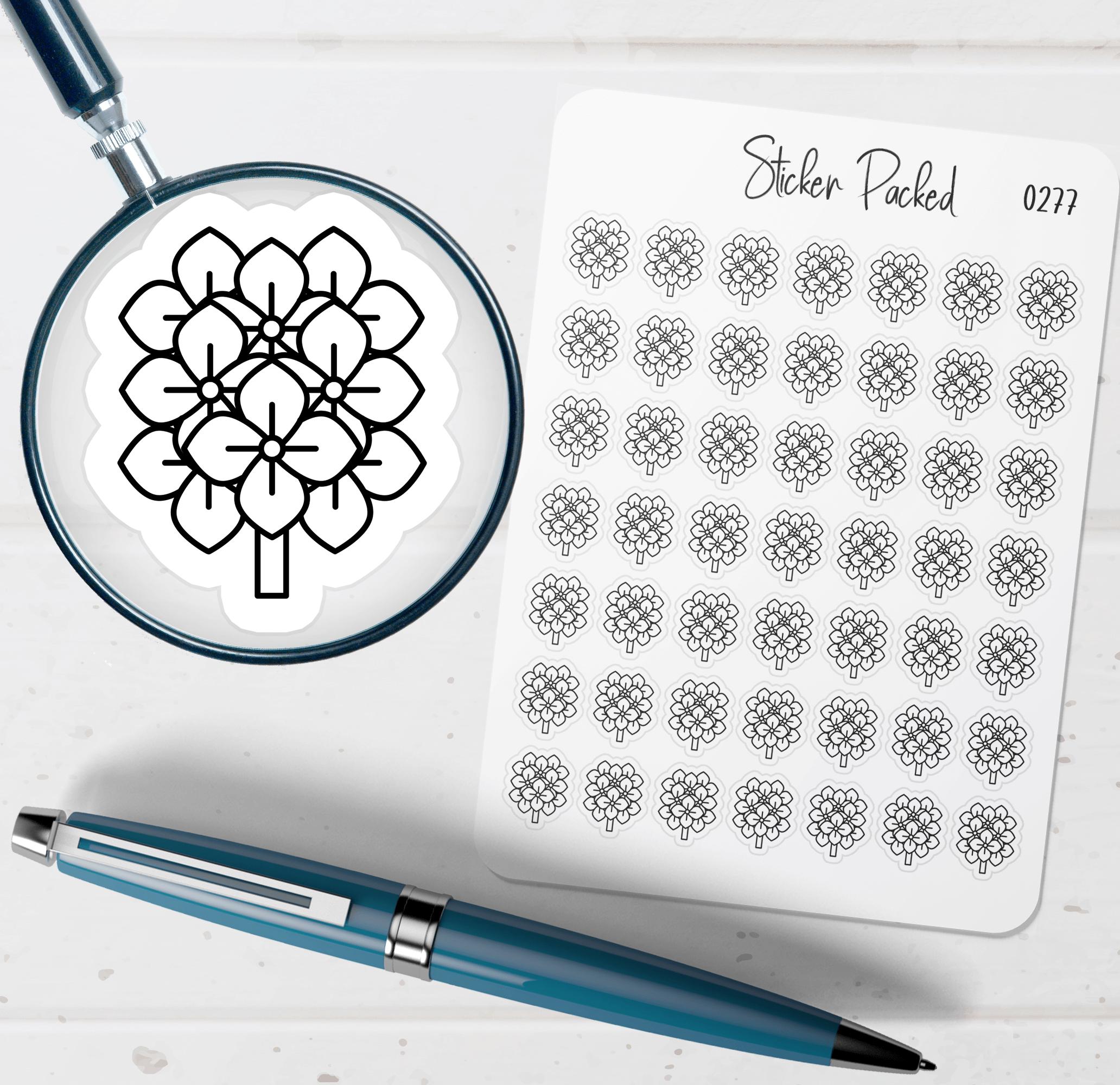 Hydrangea Planner Sticker Hydrangea Icon Sticker Hydrangea Sticker - Etsy