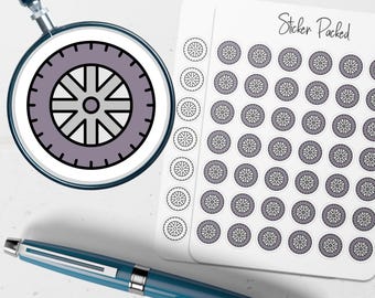 Car Tire Planner Sticker Car Tire Icon Sticker Car Tire Sticker