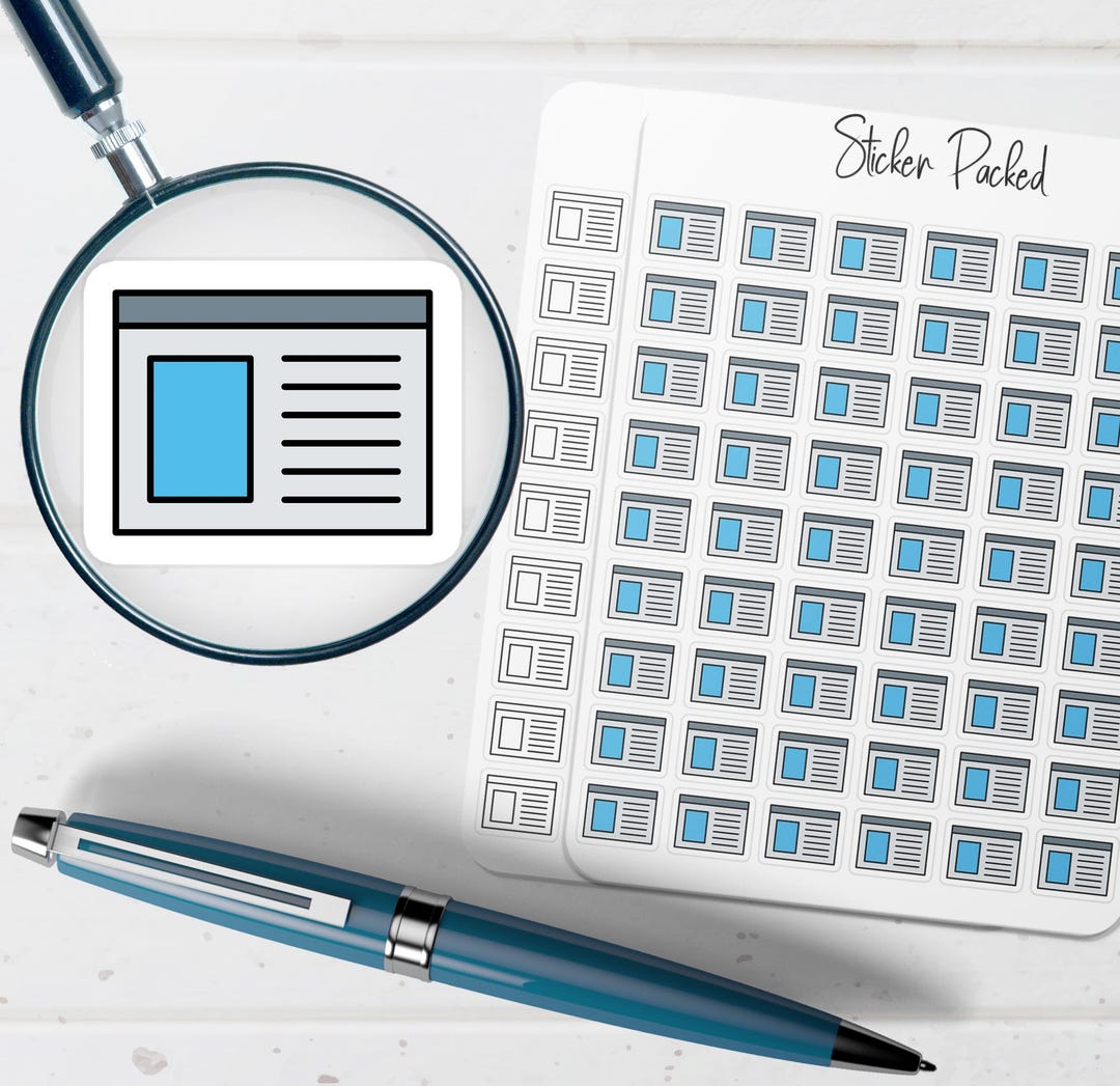 Website Planner Sticker Website Icon Sticker Website Sticker - Etsy