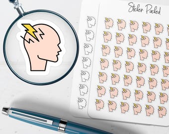 Stress Planner Sticker Stress Icon Sticker Stress Sticker Mental Health Planner Stickers, Psychology Stickers