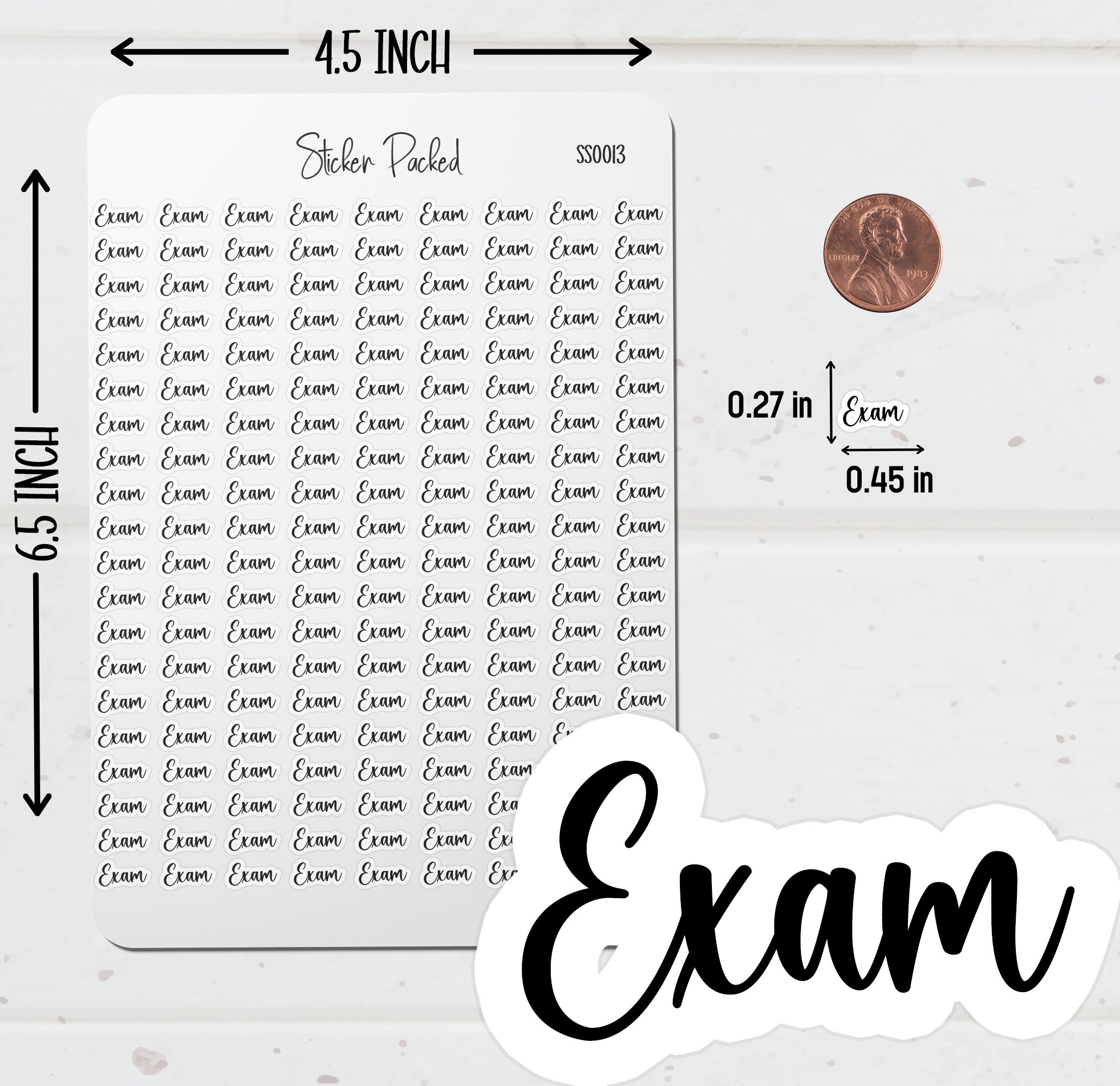 Test Paper Sticker Exam Planner Sticker Exam Script Sticker Exam Word Sticker Exam Script ...