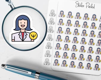 Psychologist Planner Sticker Psychologist Icon Sticker Psychologist Sticker Mental Health Planner Stickers, Psychology Stickers