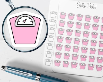 Weight Scale Planner Stickers Weight Loss Planner Stickers Exercise Stickers for Planners Fitness Planner Stickers