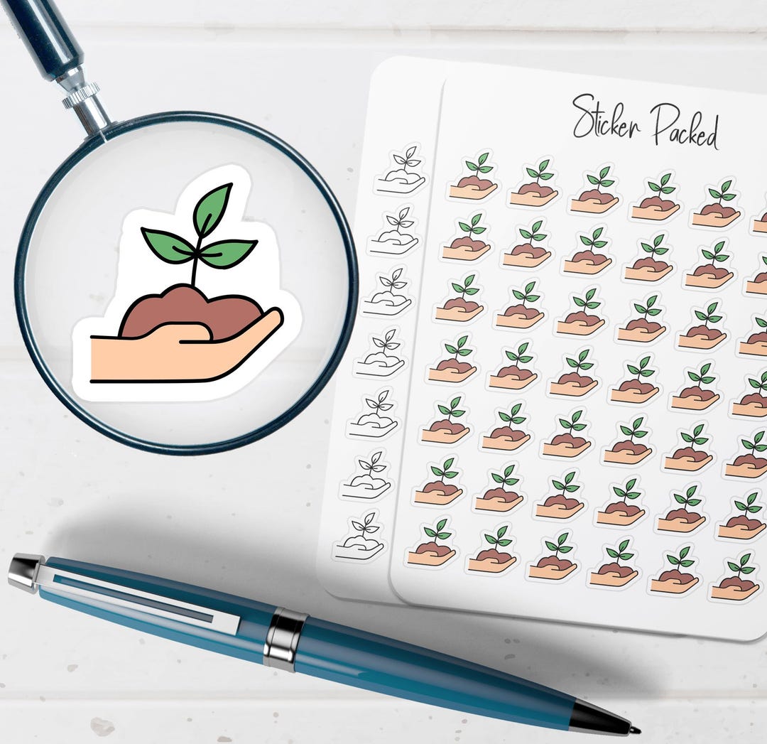 Sticker Sprout Countdown Sprouting Soil Planner Sticker Sprouting Soil Icon Sticker Sprouting ...