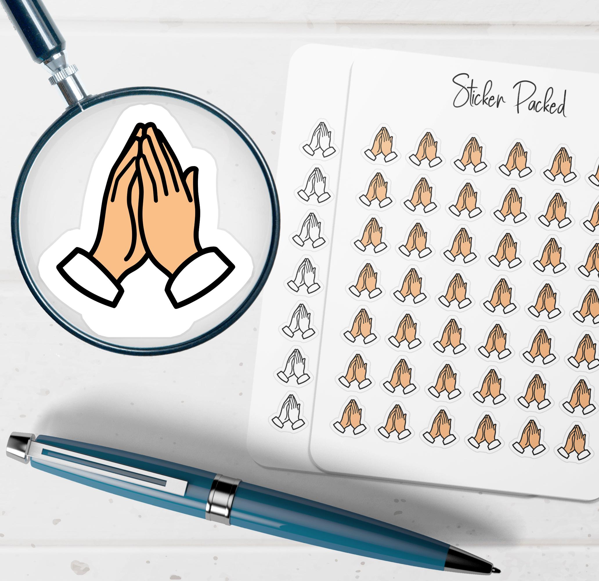 Praying Hands Planner Sticker Praying Hands Icon Sticker Praying Hands ...