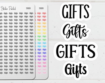 Gifts Planner Sticker Gifts Script Sticker Gifts Word Sticker Gifts Script Planner Sticker