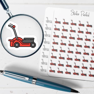 Lawn Mower Planner Sticker Lawn Mower Icon Sticker Lawn Mower Sticker