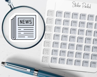 Newspaper Planner Sticker Newspaper Icon Sticker Newspaper Sticker