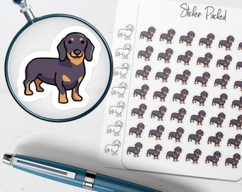 Dachshund Planner Sticker Dachshund Icon Sticker Dachshund Sticker