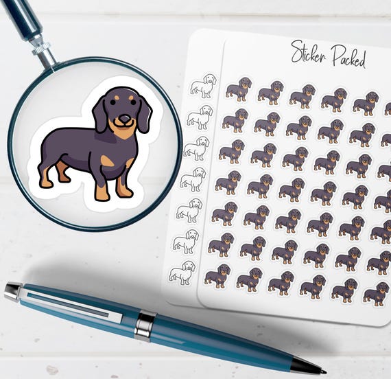 Dachshund Planner Sticker Dachshund Icon Sticker Dachshund Sticker