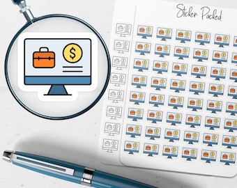 Online Business Planner Sticker Online Business Icon Sticker Online Business Sticker
