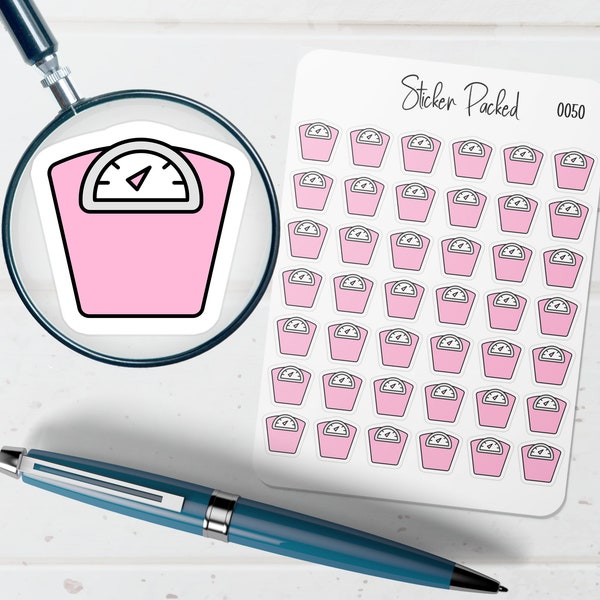 Weight Scale Planner Stickers Weight Loss Planner Stickers Exercise Stickers for Planners Fitness Planner Stickers