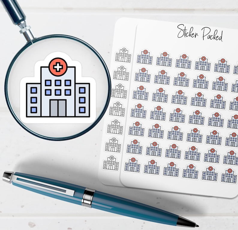 Hospital Design Sticker Hospital Planner Sticker Hospital Icon Sticker Hospital Sticker - Etsy