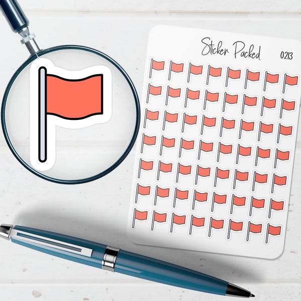 Red Flag Planner Sticker Red Flag Icon Sticker Red Flag Sticker