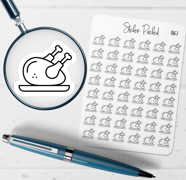 Chicken Planner Sticker Chicken Icon Sticker Chicken Sticker - Etsy