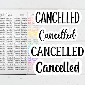 Canceled Script StickerPacked - Etsy