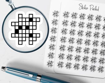 Crossword Puzzle Planner Sticker Crossword Puzzle Icon Sticker Crossword Puzzle Sticker