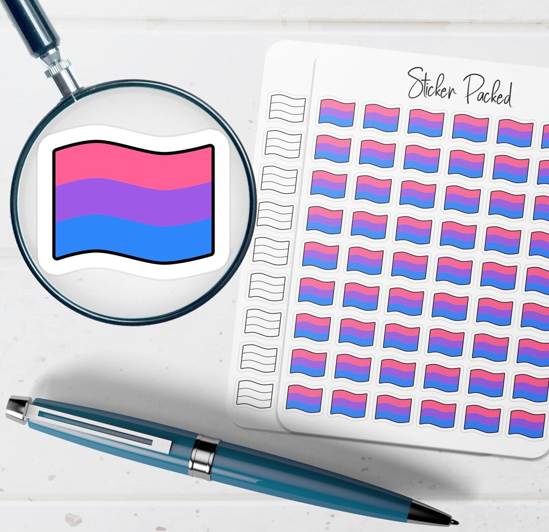 Bisexual Flag Planner Sticker Bisexual Flag Icon Sticker Bisexual Flag ...