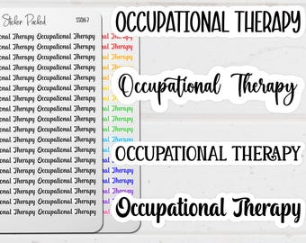 Occupational Therapy Planner Sticker Occupational Therapy Script Sticker Occupational Therapy Word Sticker Therapy Script Planner Sticker
